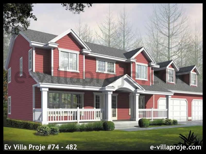 KCE-74.482 257 m² hafif çelik ev mimari görselleştirmesi