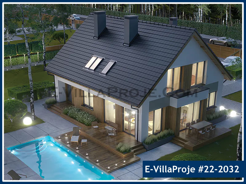 KCE-22.2032 263 m² hafif çelik ev mimari görselleştirmesi