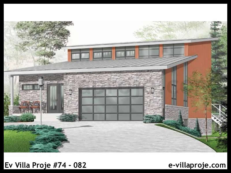 KCE-74.082 267 m² hafif çelik ev mimari görselleştirmesi
