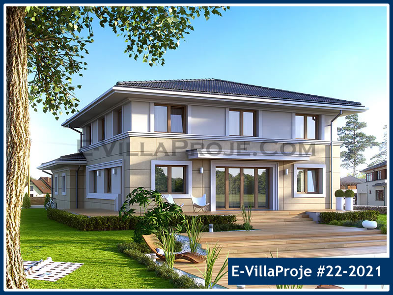 KCE-22.2021 310 m² Kıbrıs hafif çelik ev mimari görselleştirmesi
