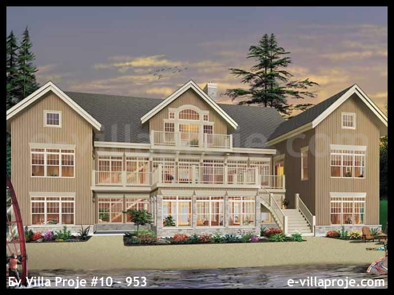 KCE-10.953 813 m² hafif çelik ev mimari görselleştirmesi