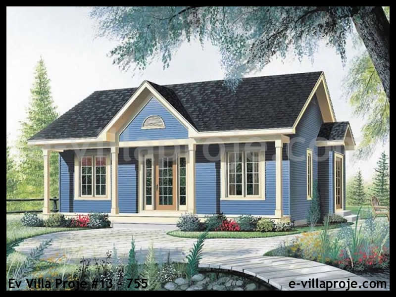 KCE-13.755 82 m² hafif çelik ev mimari görselleştirmesi