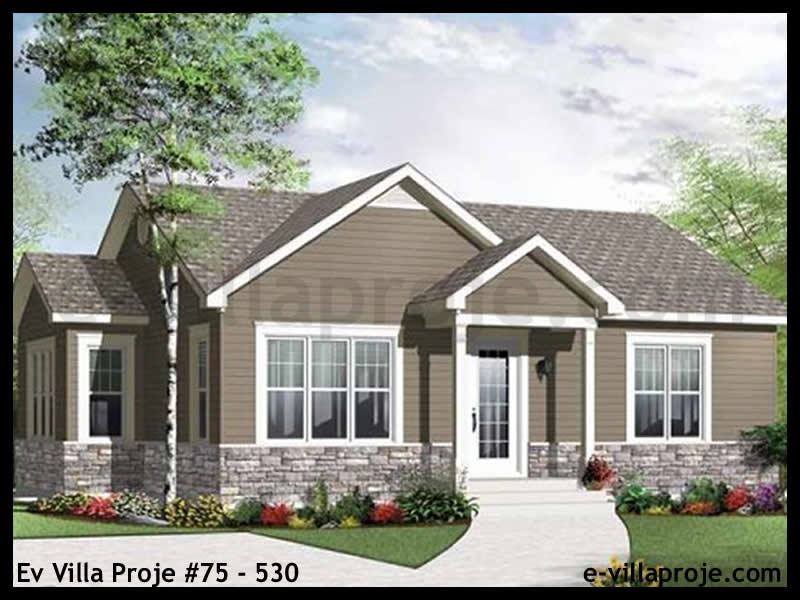 KCE-75.530 89 m² hafif çelik ev mimari görselleştirmesi